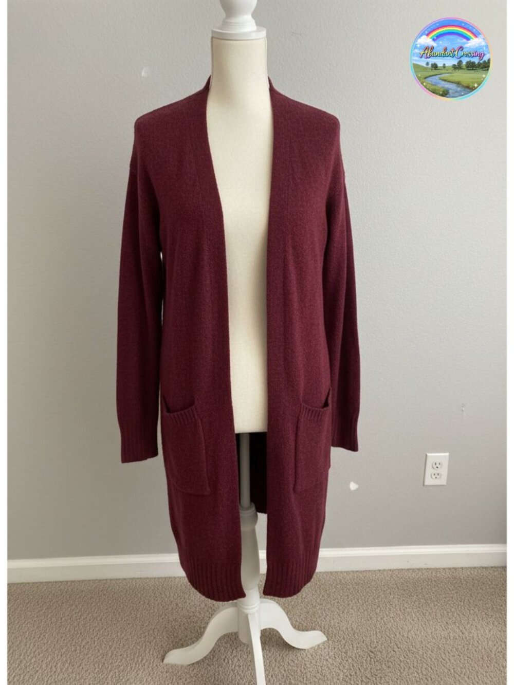 Oversized Open Front Long Knit Cardigan with Pockets